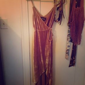 Reformation Velvet Wrap Dress